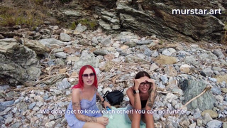 Две незнакомки, пляж и сиськи — развели их на секс за 5 минут